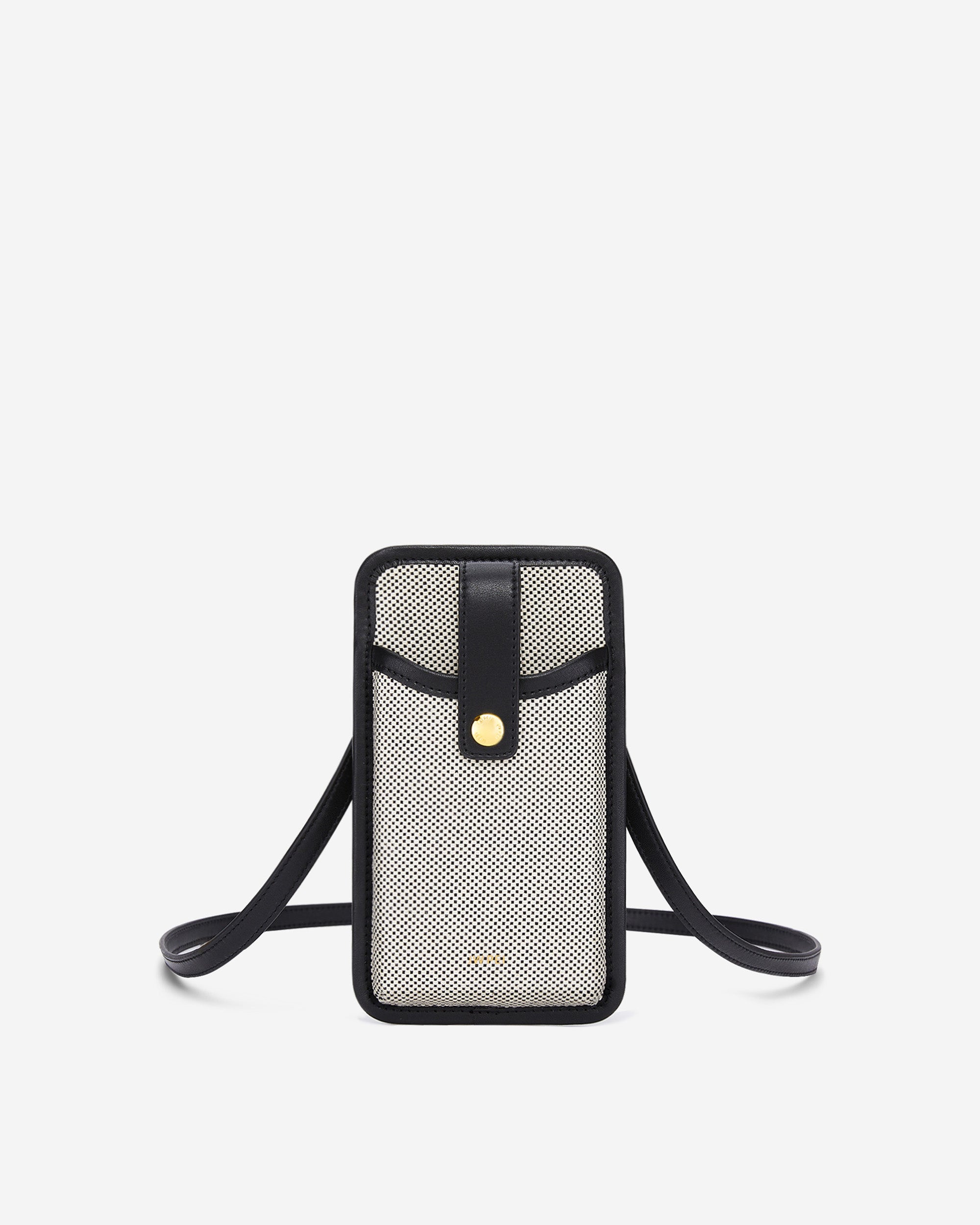 Black JW PEI Aylin Canvas Women's Phone Bag | PU3526481