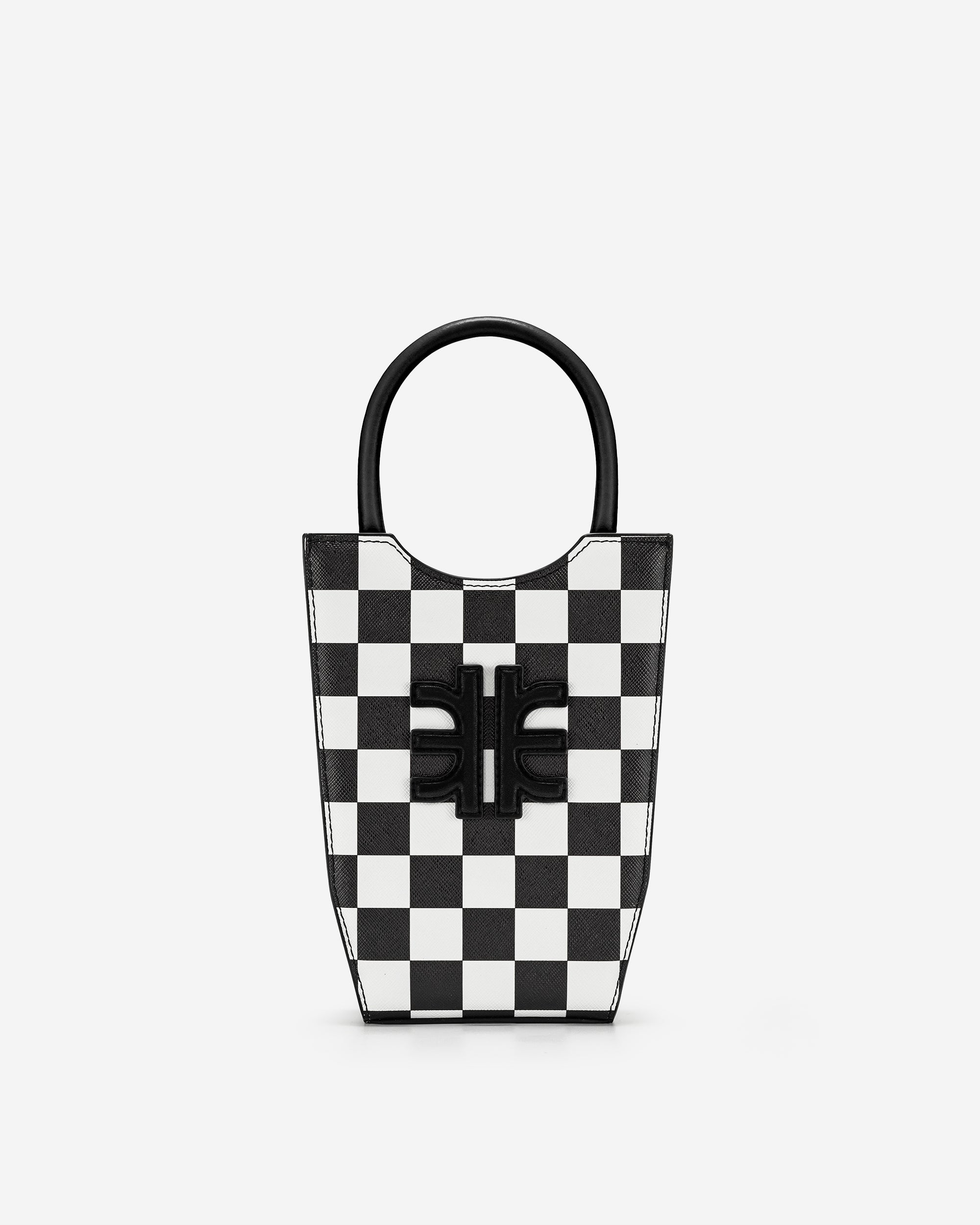 Black / White JW PEI Fei Checkerboard Women's Phone Bag | TM4896015