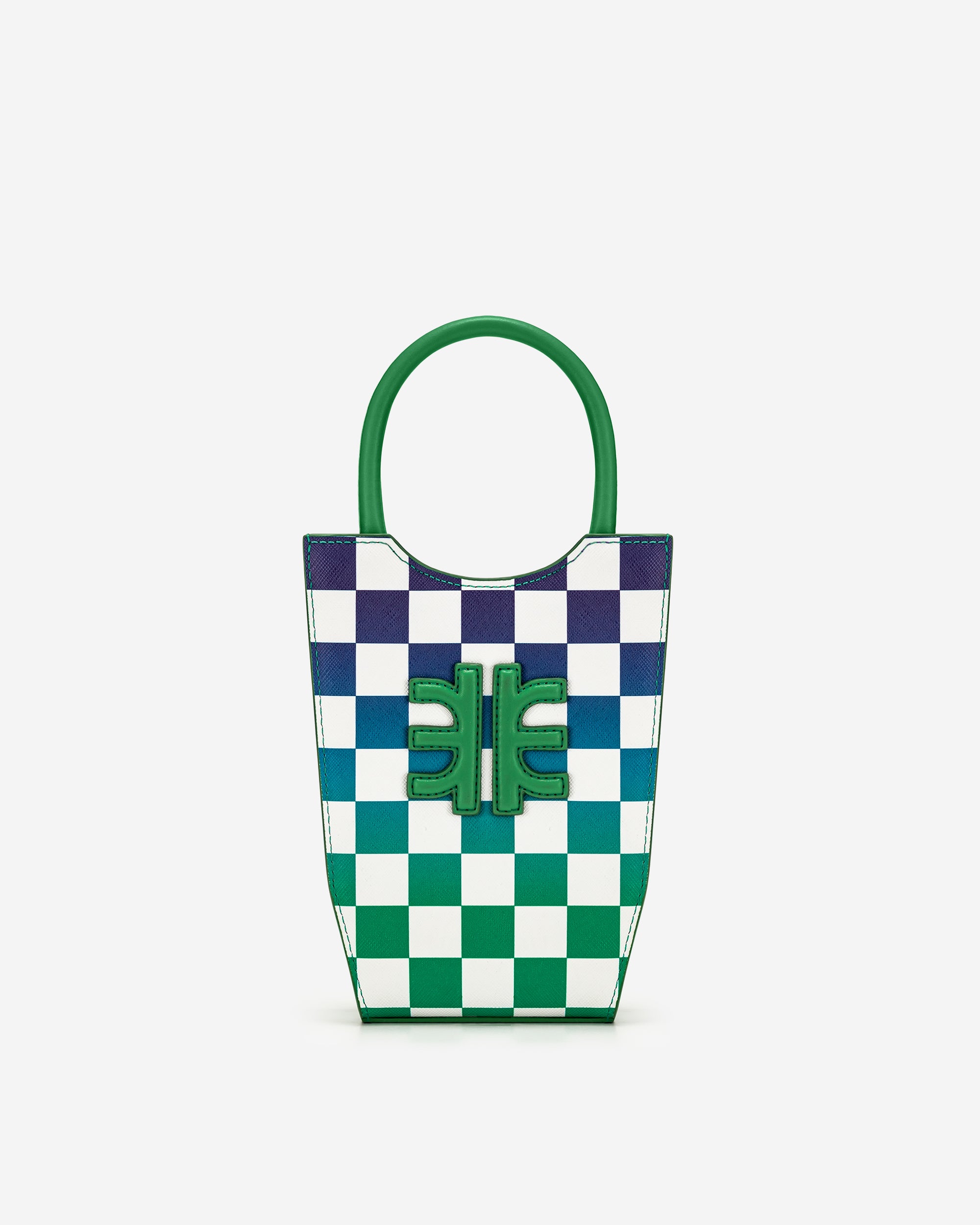 Green JW PEI Fei Gradient Checkerboard Women's Phone Bag | DG2571389