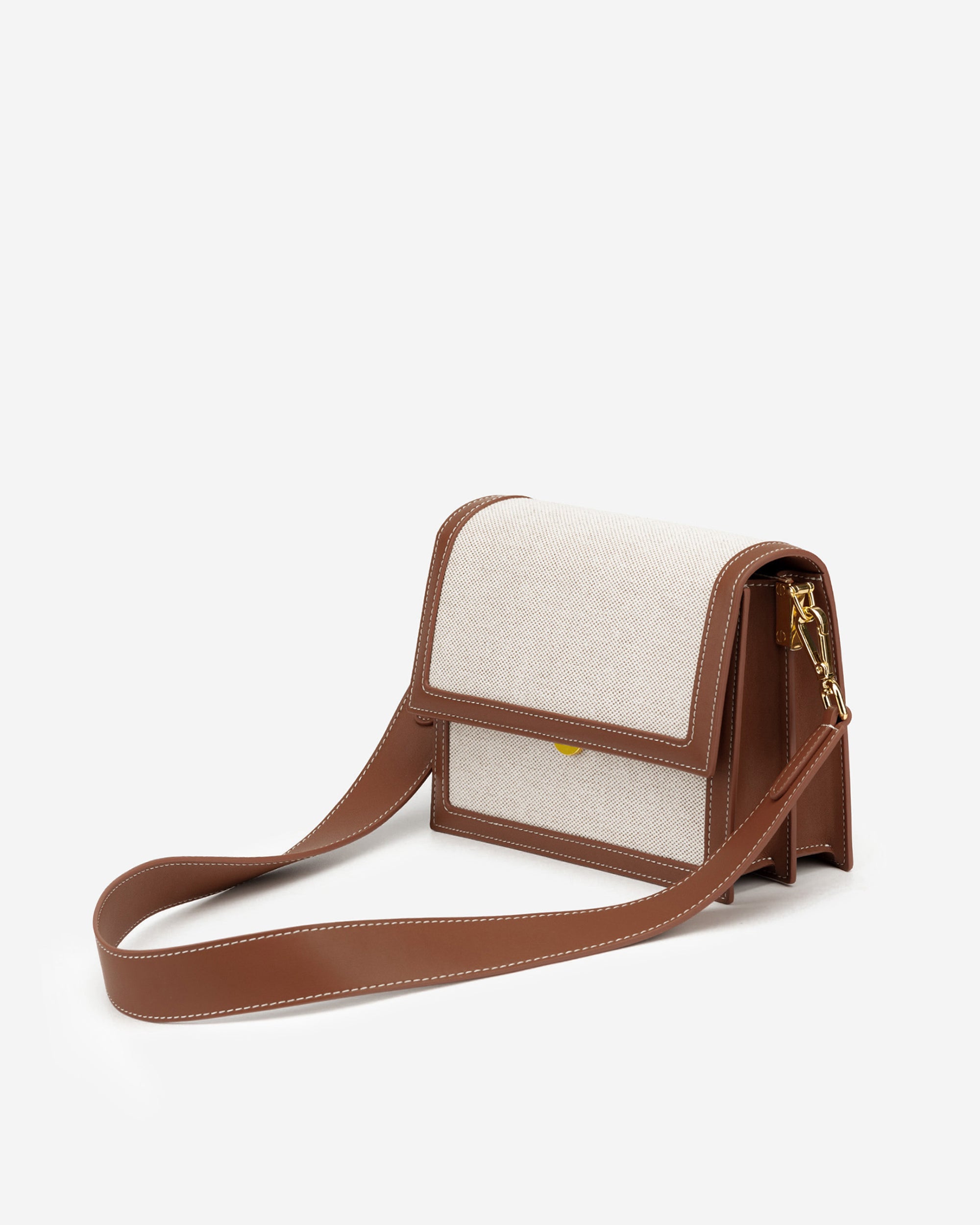 White / Brown JW PEI Mini Flap Women's Crossbody Bags | EK7152684