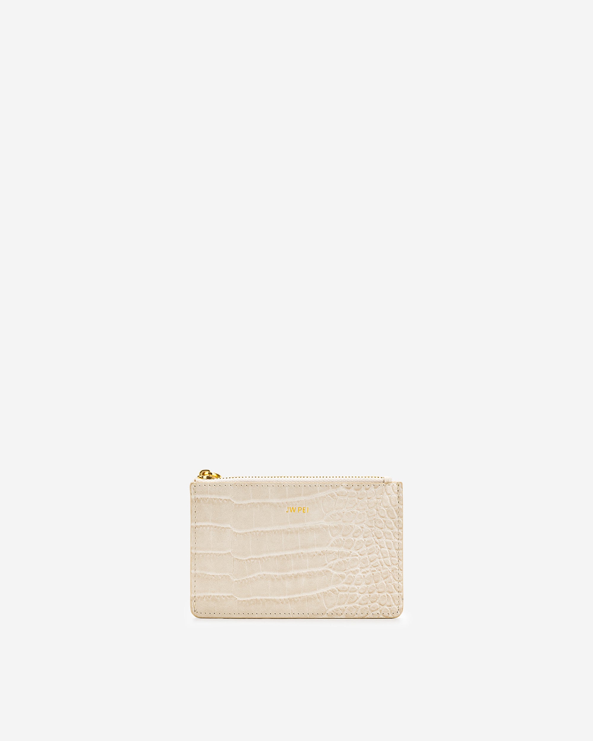 White JW PEI Quinn Zipped Women's Cardholders | EO8204971