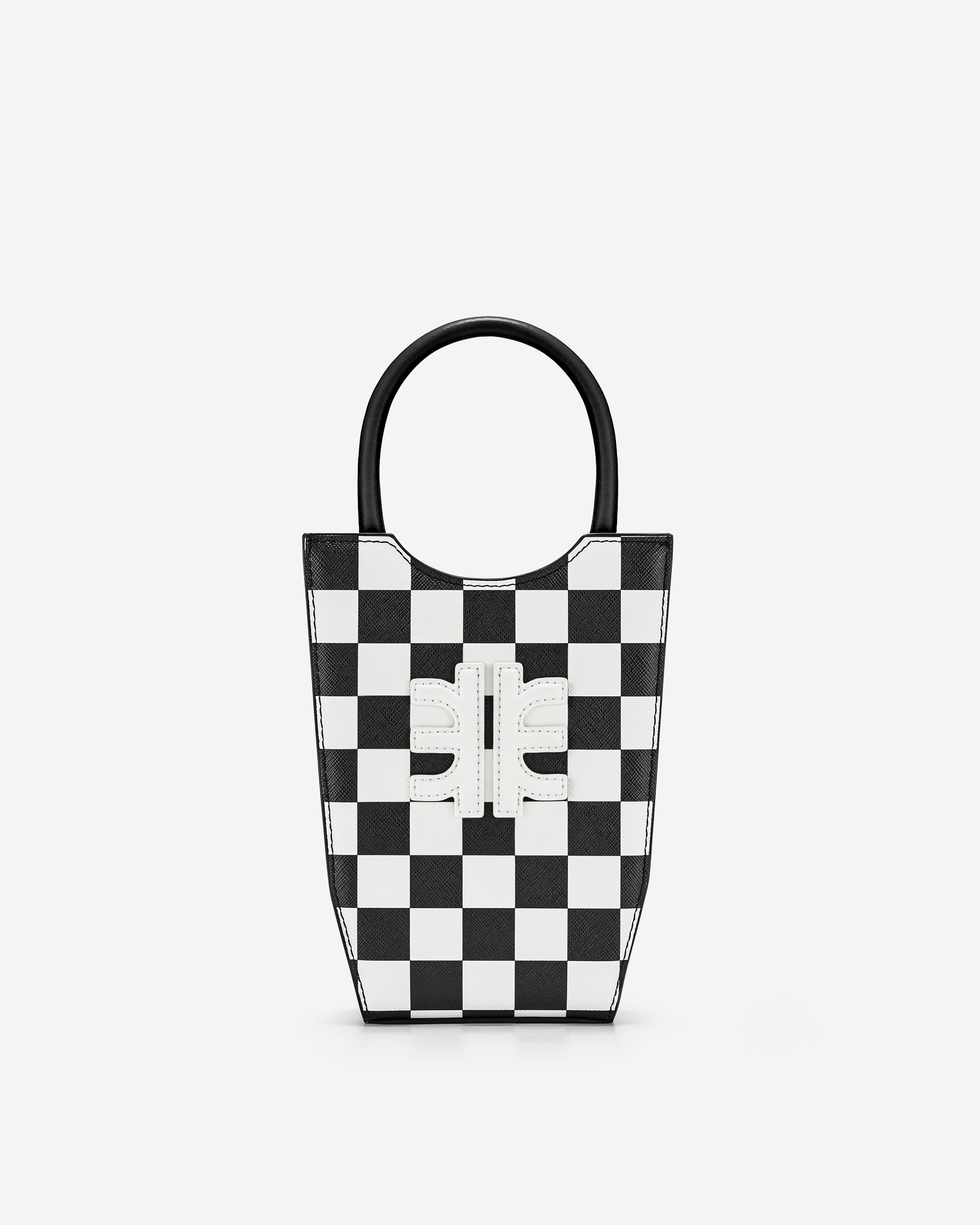 Black / White JW PEI Fei Checkerboard Women's Tote Bags | PX7502396