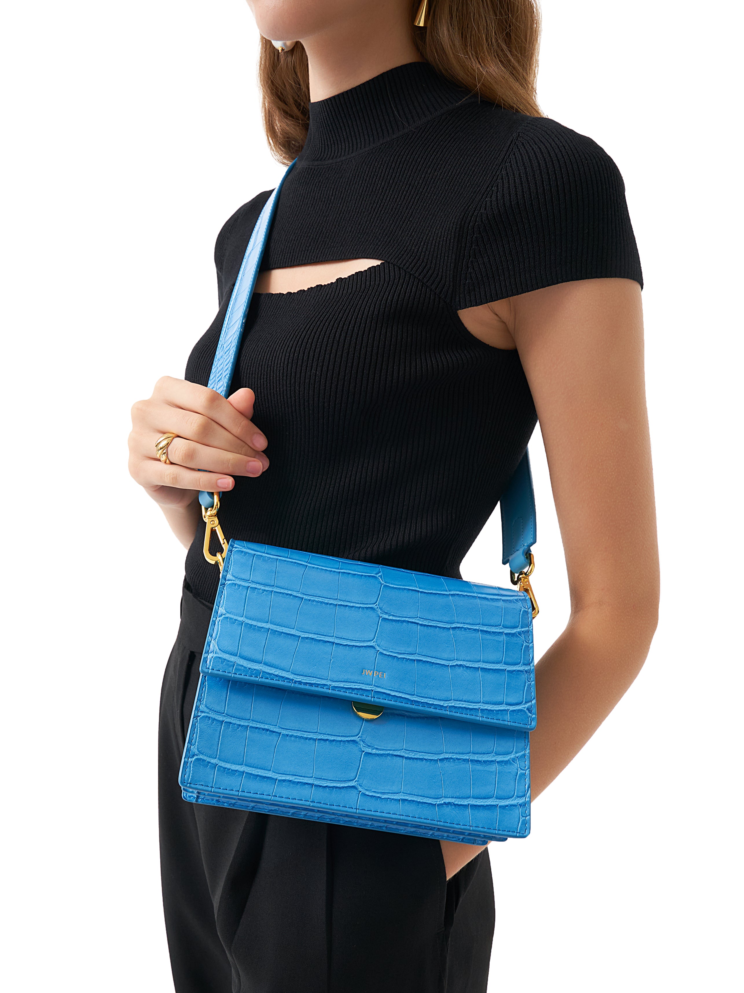 Blue JW PEI Mini Flap Women's Crossbody Bags | QT9085473