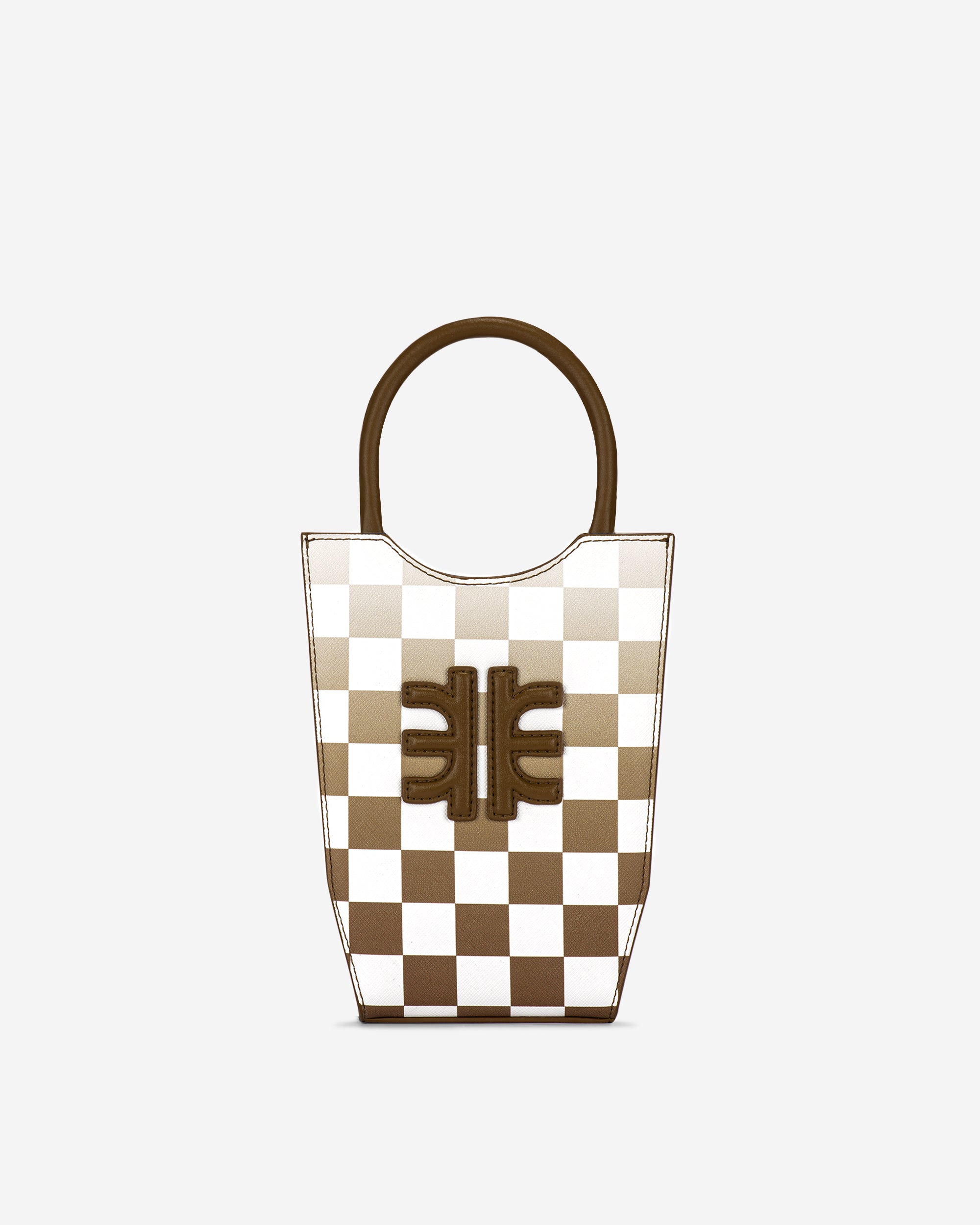 Brown JW PEI Fei Gradient Checkerboard Women's Phone Bag | IU7326501