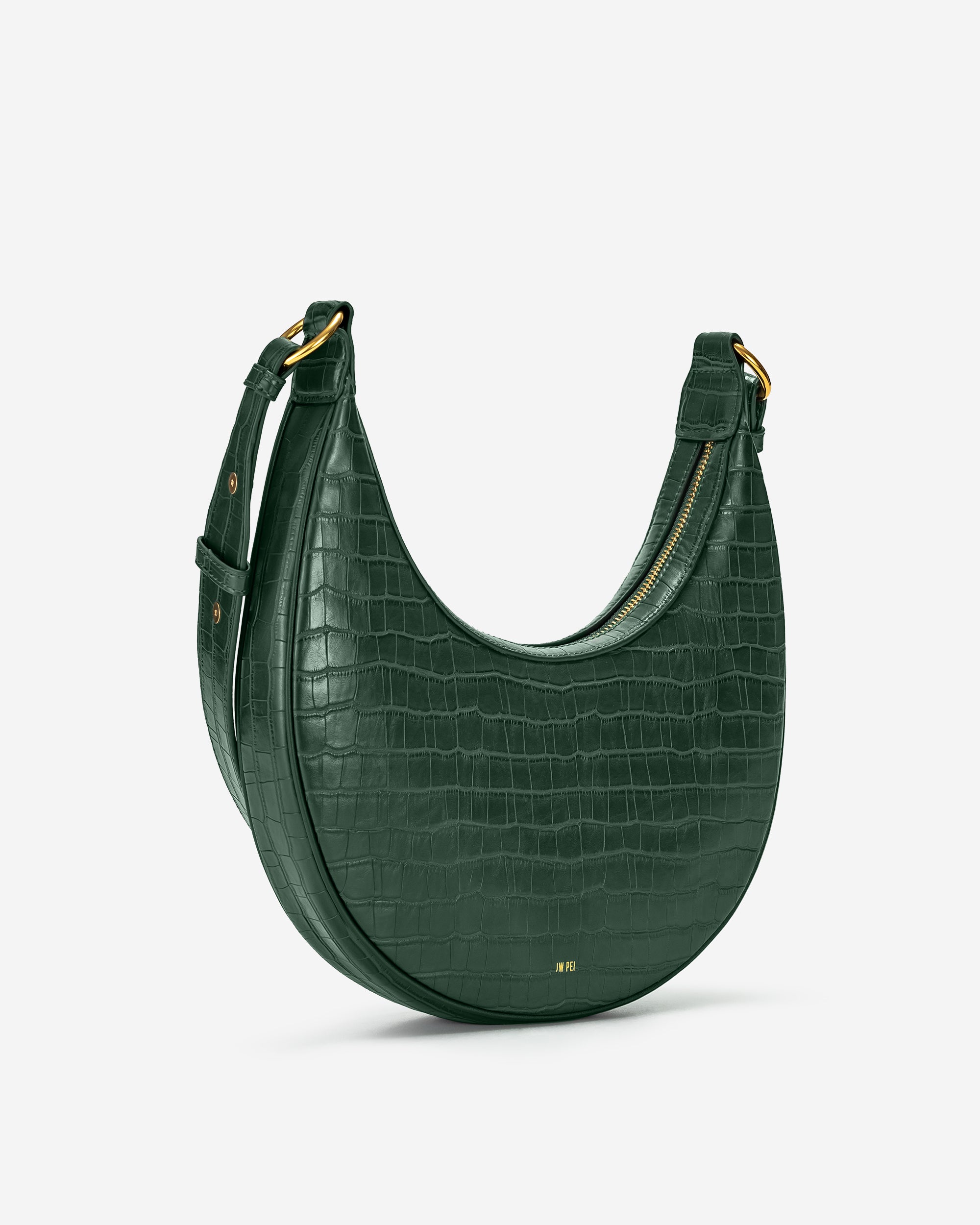 Green JW PEI Carly Saddle Women's Shoulder Bags | IZ3186529