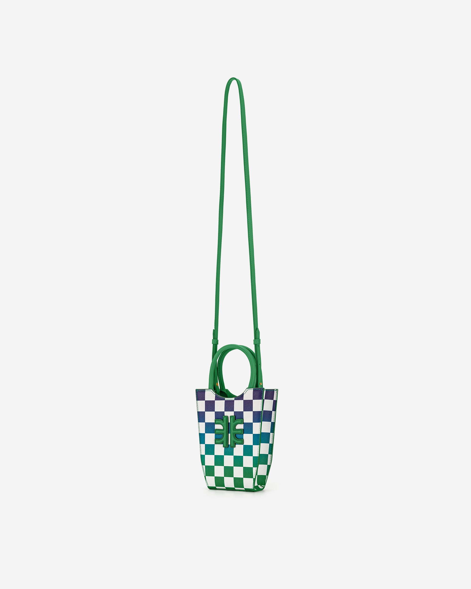 Green JW PEI Fei Gradient Checkerboard Women's Tote Bags | ZV2109758