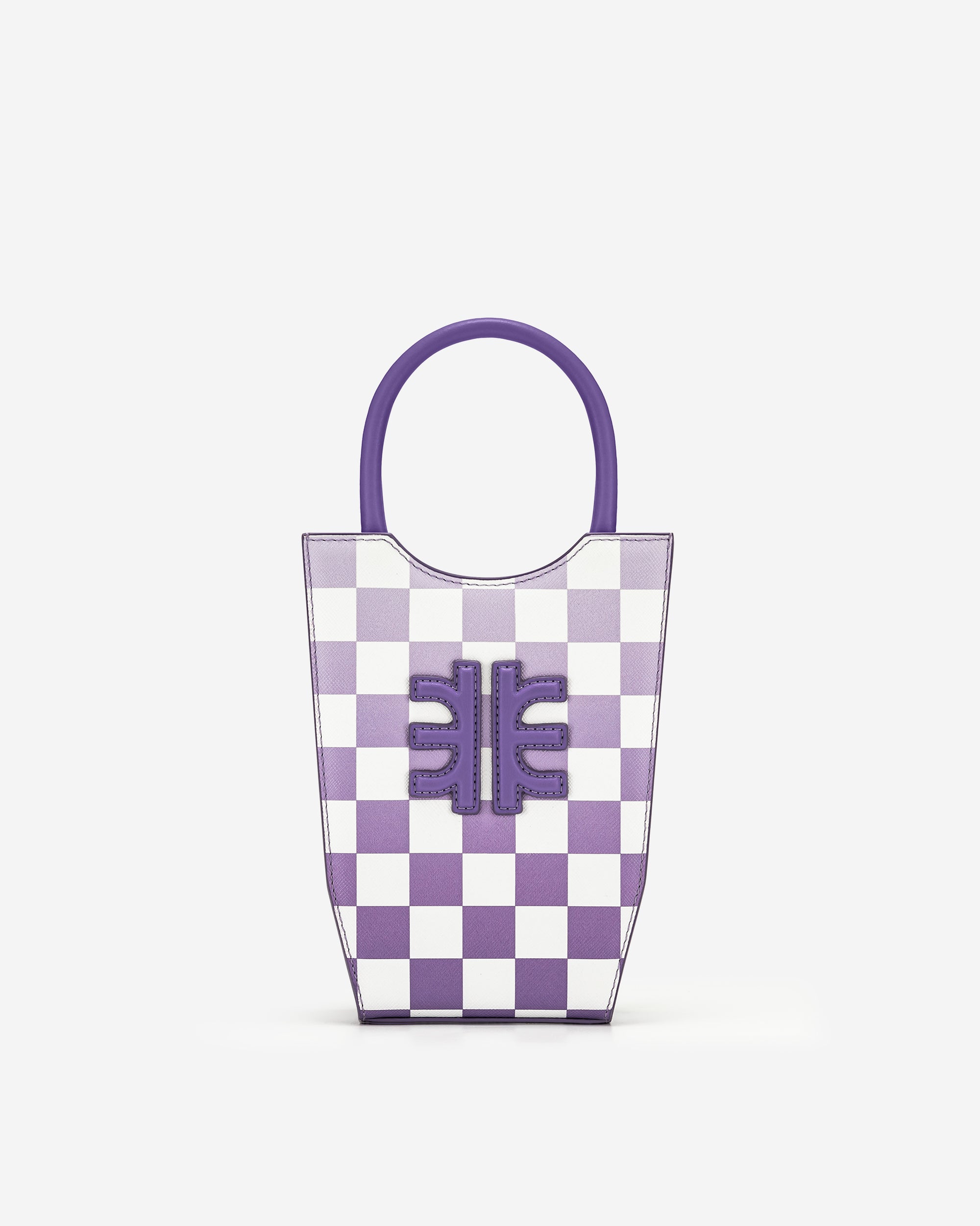 Purple JW PEI Fei Gradient Checkerboard Women's Tote Bags | QY7193264