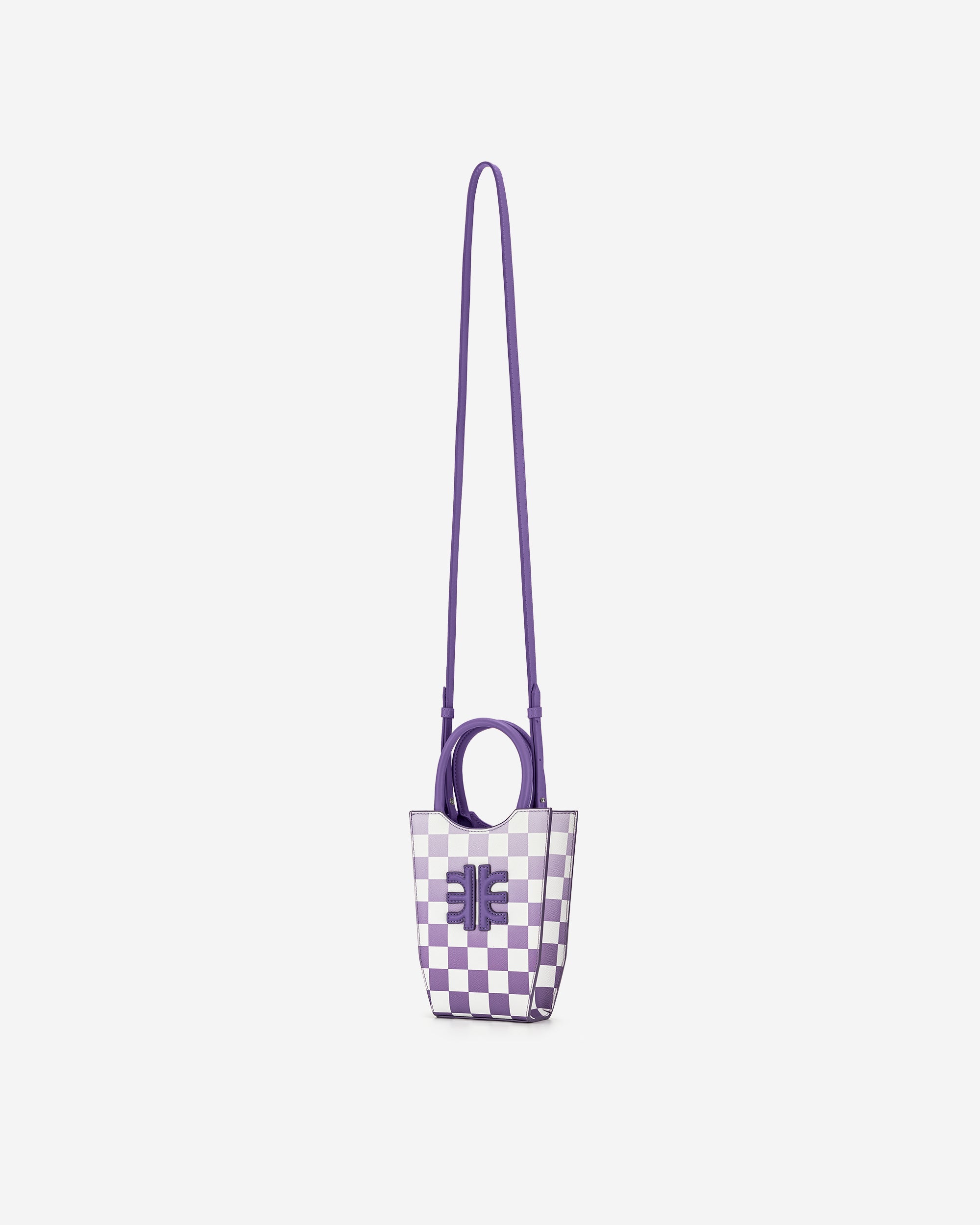 Purple JW PEI Fei Gradient Checkerboard Women's Tote Bags | QY7193264