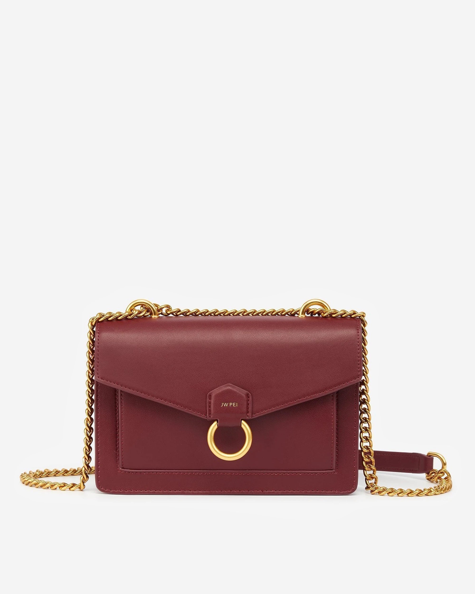 Red JW PEI Envelope Chain Women's Crossbody Bags | RI0123756