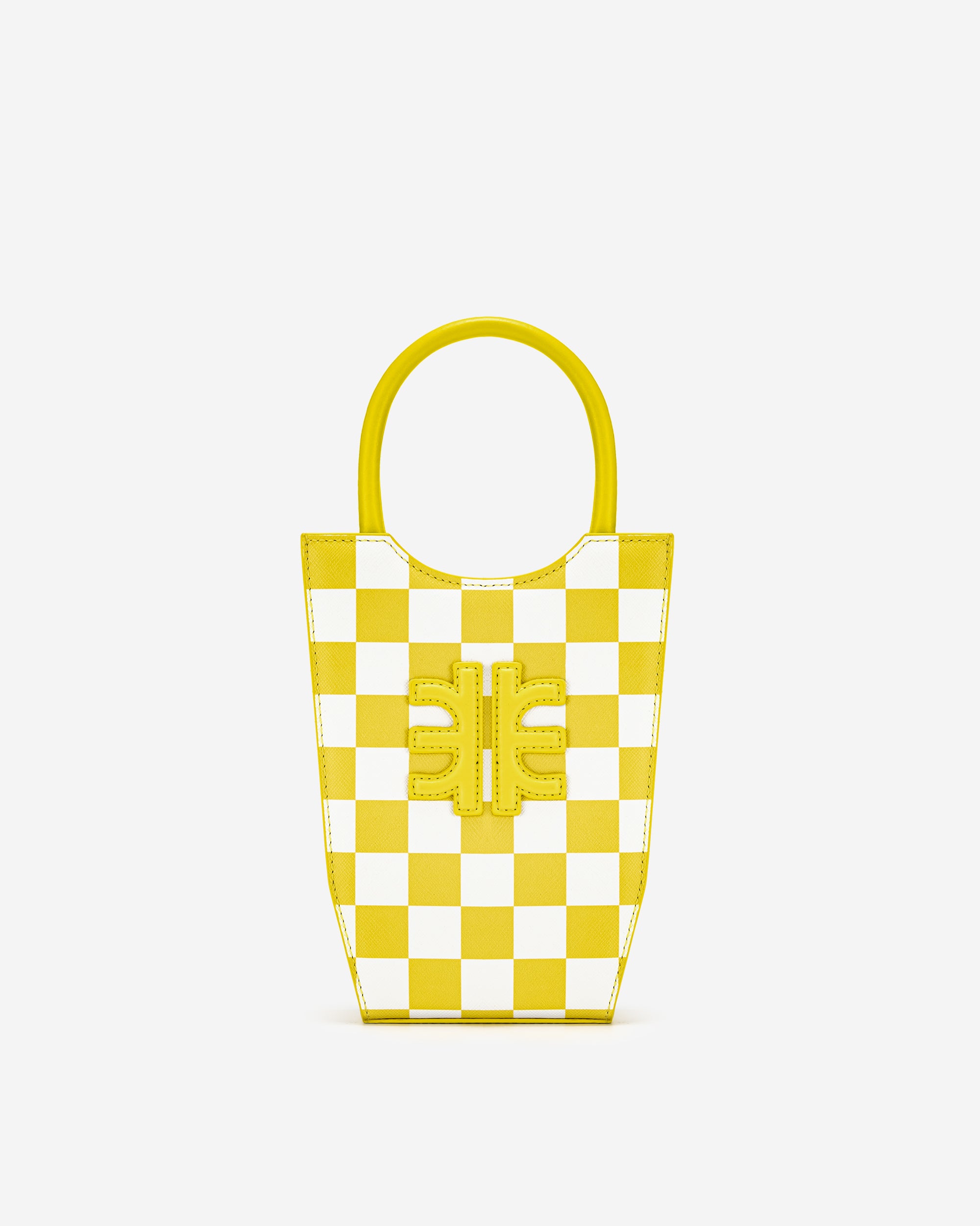 Yellow / White JW PEI Fei Checkerboard Women's Phone Bag | DT4690732